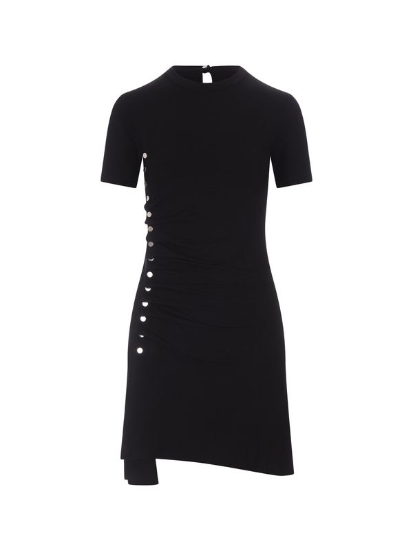 Asymmetric Button Detail Mini Dress