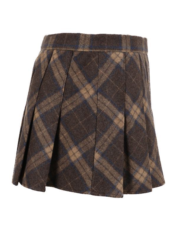 Gibson Check Pattern Pleated Skirt