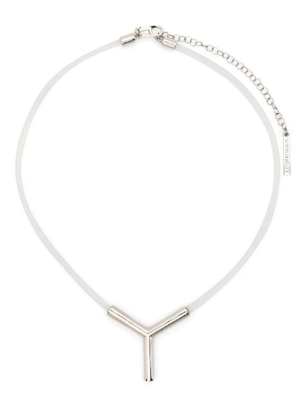 Y Logo Transparent Necklace