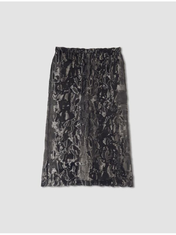 Aoi Wrinkle Sheer Midi Skirt