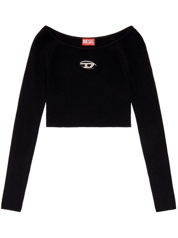 Vera Cut-Out
  Logo Cropped Long Sleeve Top