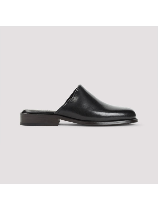 Square Leather Mule Bloafer