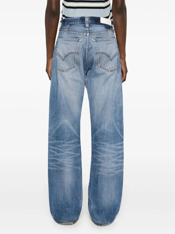 Washing Detail Denim Pants