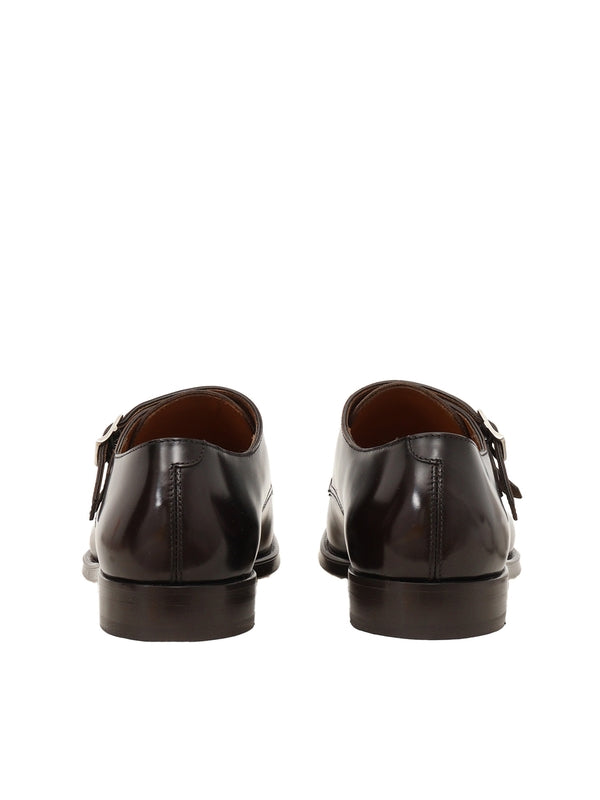 Buckle Detail Calfskin Monk Straps