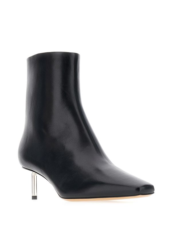 Allen Square Toe Leather Ankle Boots