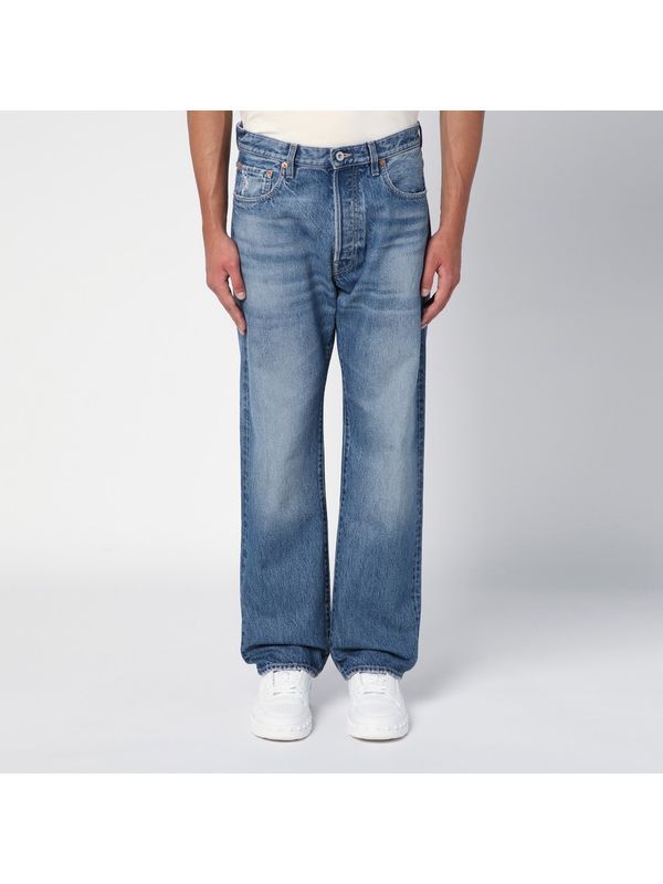 Washed Denim Pants