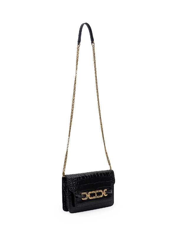 Whitney Croc Effect Shoulder Bag