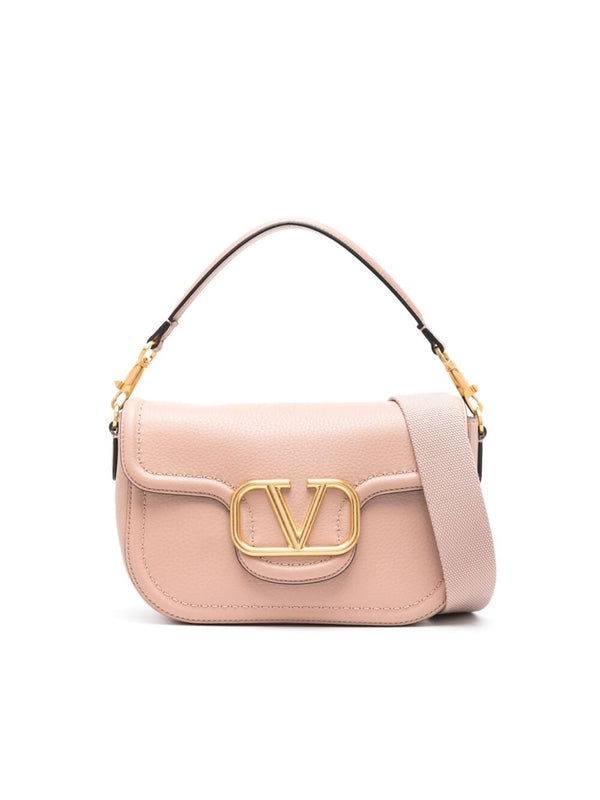 All Time V Logo Leather Shoulder Bag