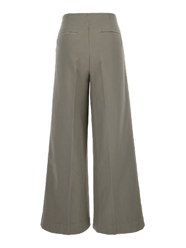 Zipper Detail Wide Pants