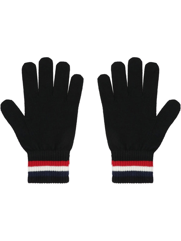 Tricolor Logo Patch Wool Gloves