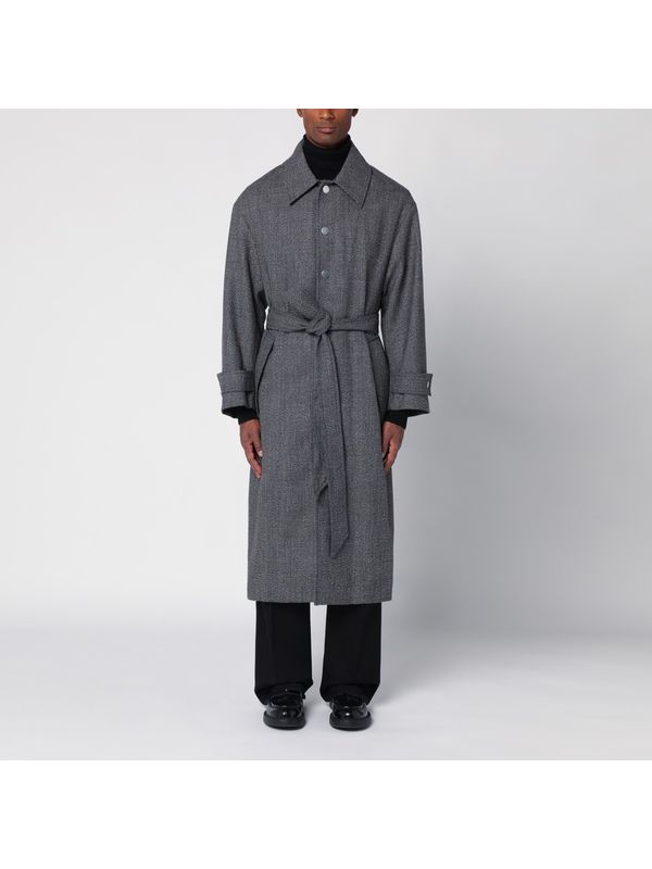 Belted Wool-Blend Coat