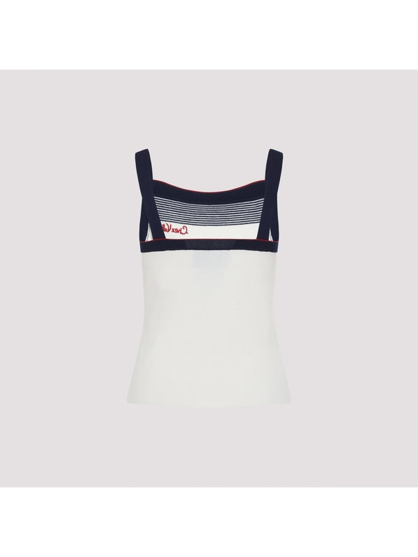 Valentino White Sleeveless Top