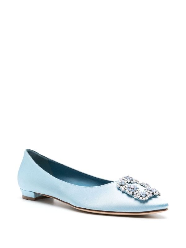 Hangisi Jewel Buckle Flat Shoes