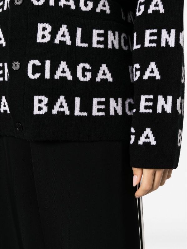 All-over
  Jacquard Logo Cardigan