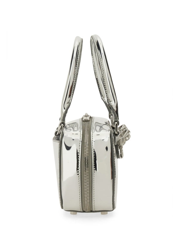 Crystal Bow Decoration Leather Tote Bag