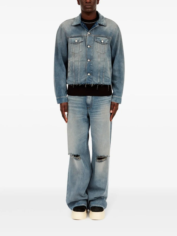 Mm6 Maison Margiela Blue Trucker Jacket