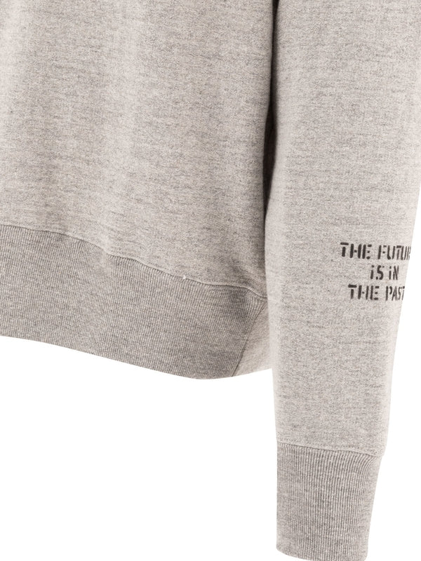 Zipper Pocket Cotton Sweatshirt