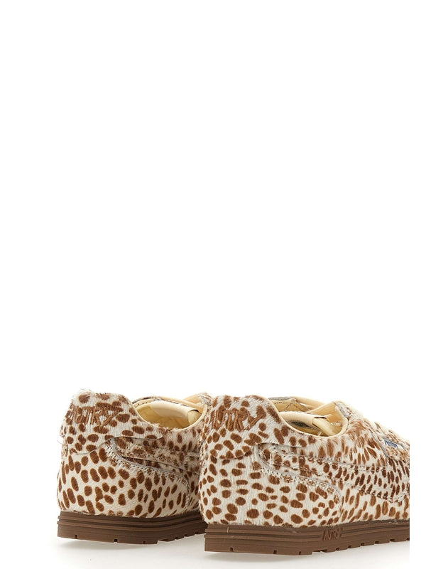 Autry Beige Low Top Sneakers