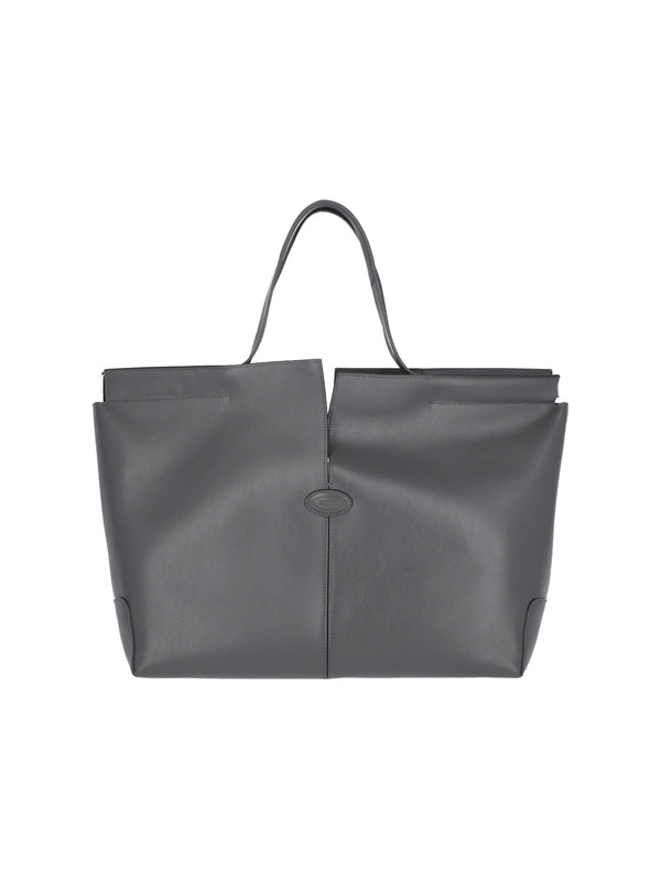 TOD'S - Di Logo Leather Tote Bag - Jente