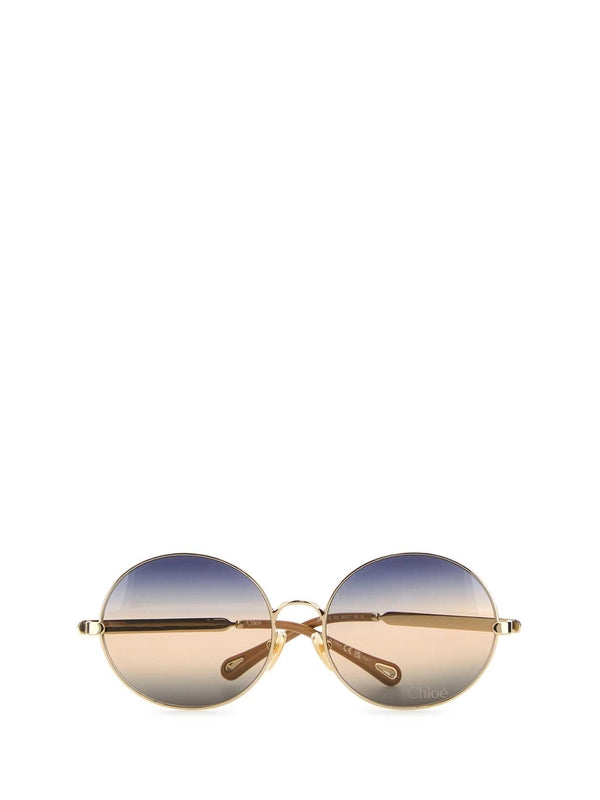 ALY Round Frame Logo Temple Sunglasses