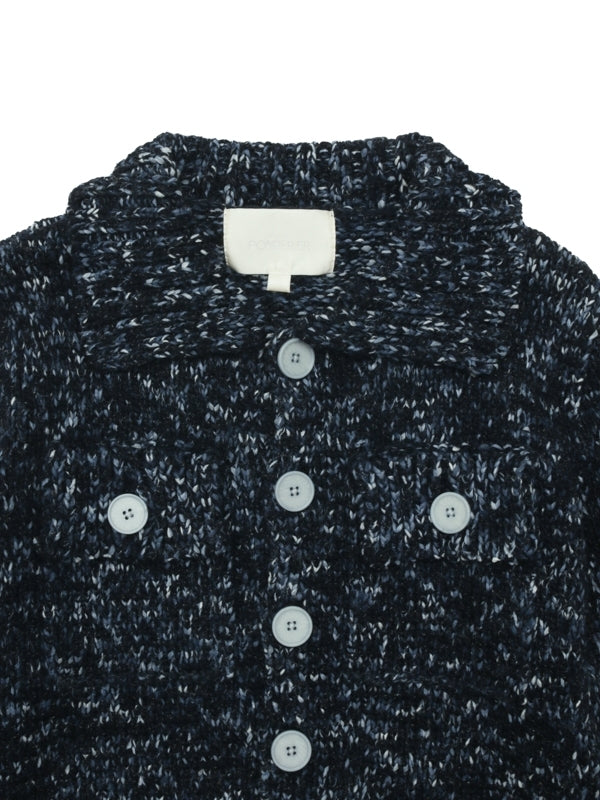 CASE Denim-Style Knitted Jacket
