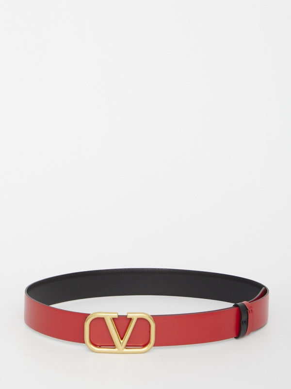 V logo reversible belt - Jente