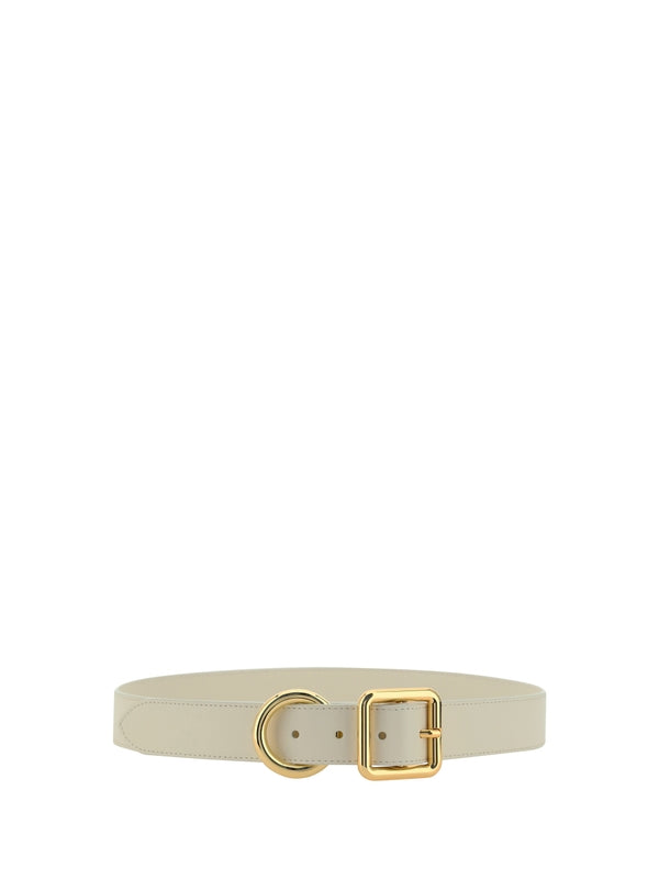 JACQUEMUS - Circle Square Buckle Leather Belt - Jente
