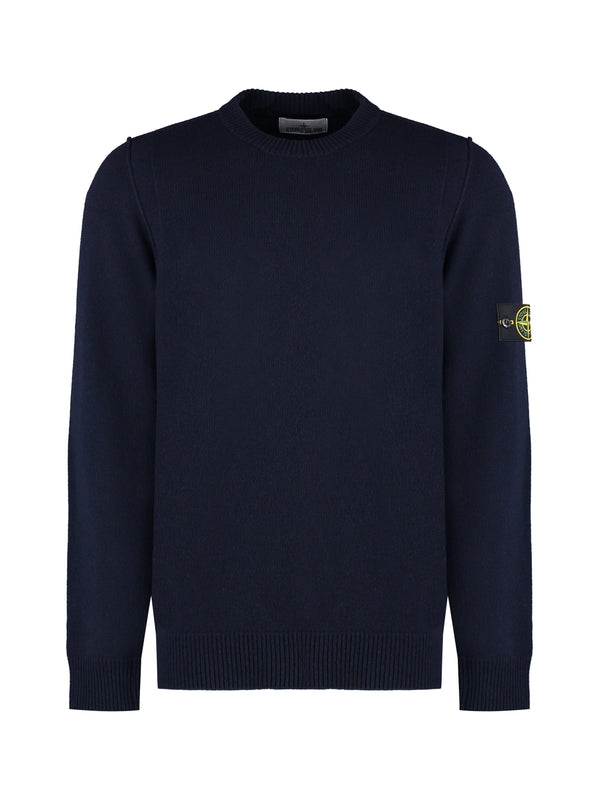 STONE ISLAND - Wappen Patch Wool Knit - Jente