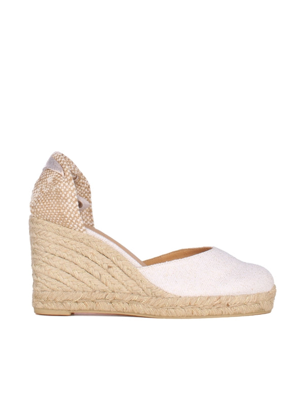 Castaner White Wedge Sandals