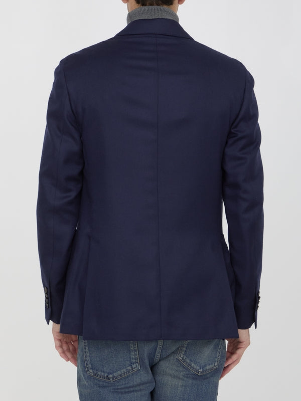 Boutonniere cashmere wool tailored jacket - jentestore_global