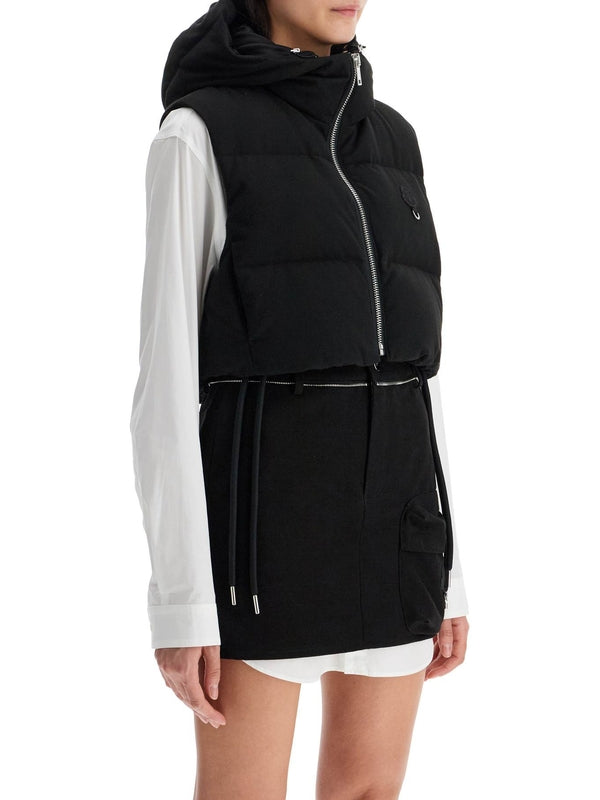 Willow Smith Alexi Hoodieed Cropped Padded Jacket Vest
