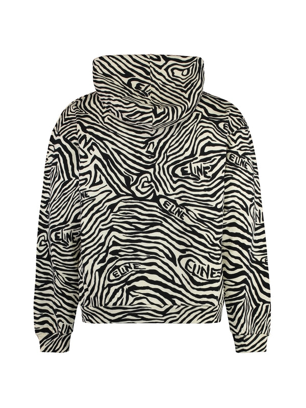 Allover Printing Drawstring Hoodie