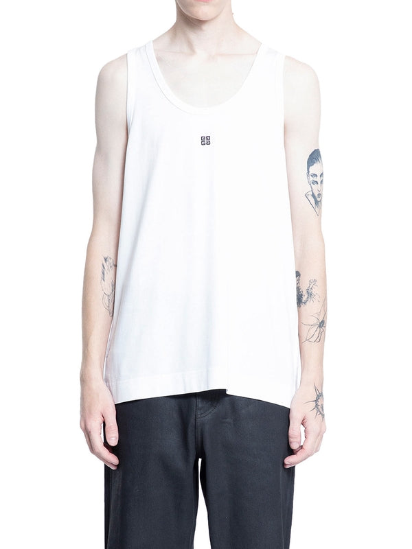 4G Logo Cotton Sleeveless Top