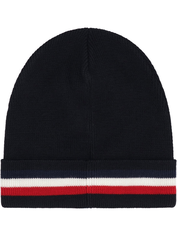 Tricolor Logo Patch Wool Beanie