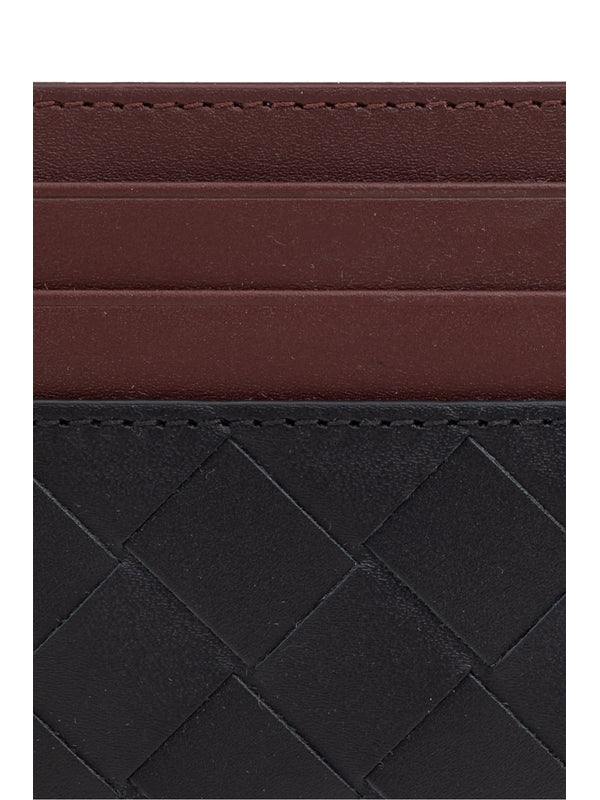 Intrecciato Leather Card Wallet