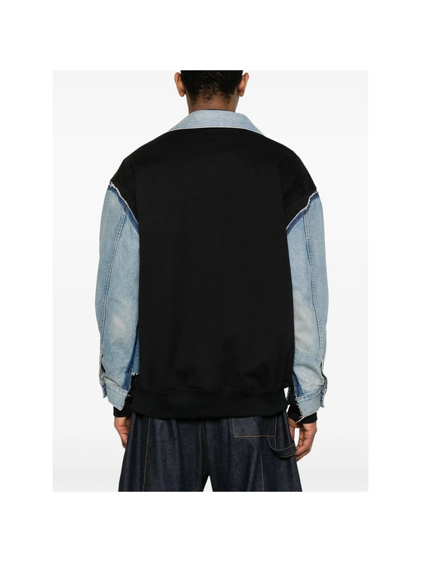 Patchwork Cotton Denim Trucker Jacket