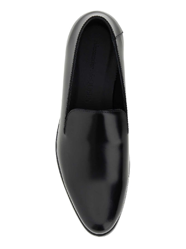 Bicolor Leather Slip-on Loafers