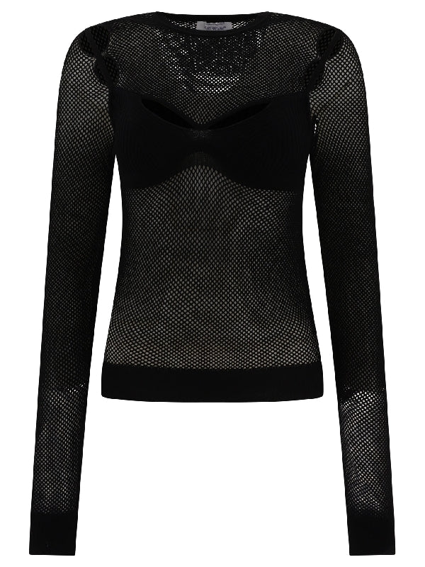 Arrow Fish Net Long Sleeve Top