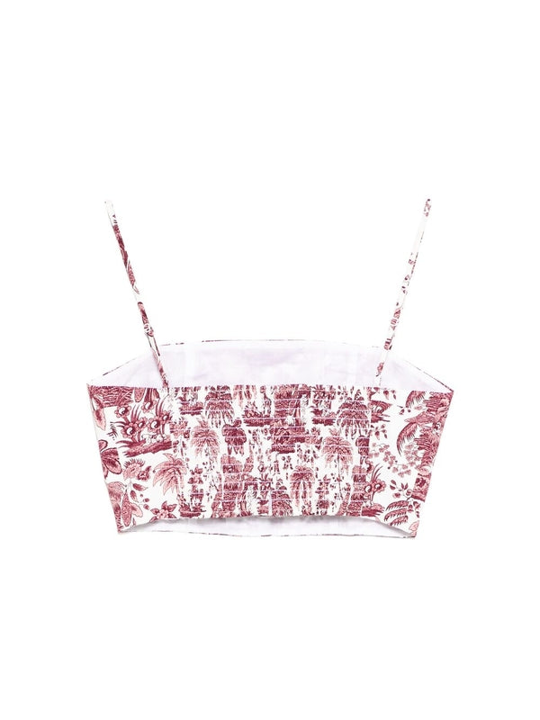 Botanical Print Cotton Tank
  Top