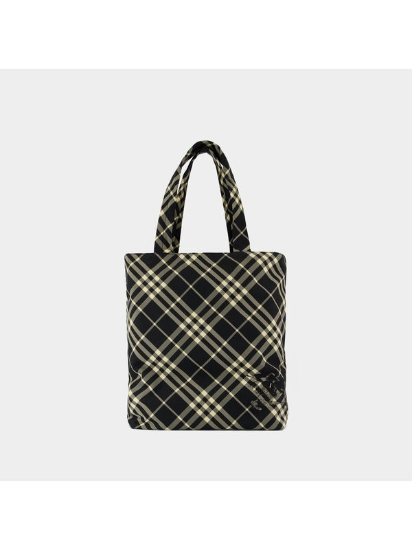 Ekd Check Pattern Tote Bag