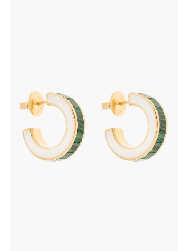 Enamel Hoop Earrings