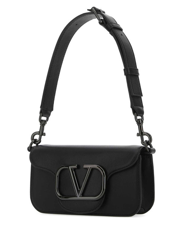 V Logo Leather Small Crossbody
  Bag