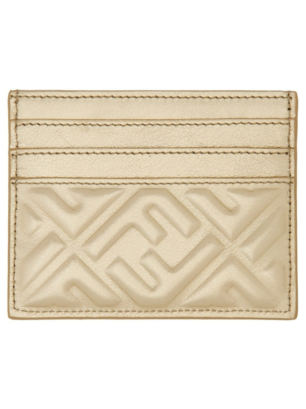 Baguette Ff Logo Leather Cardholder