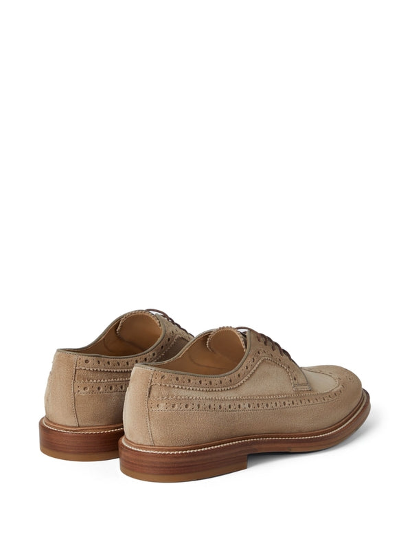 Brogue Suede Derby Shoes