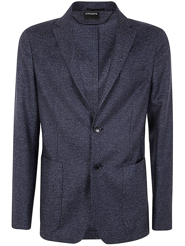 Wool Blend Single Blazer