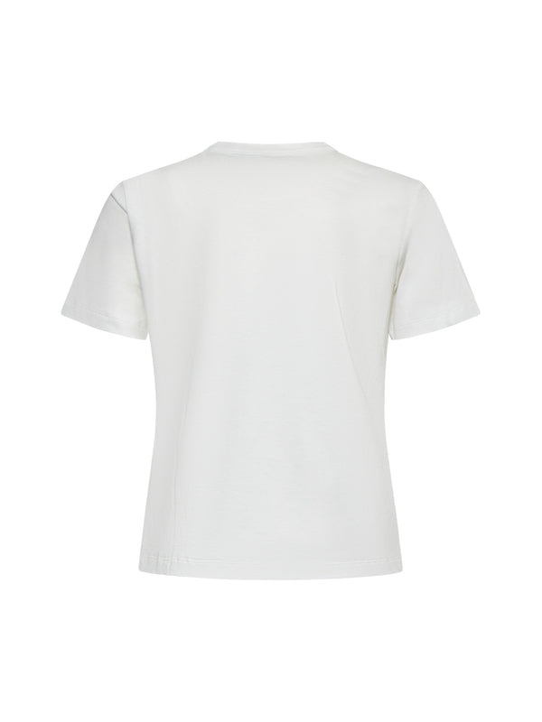 Pearl Detail Cotton Short Sleeve T-Shirt