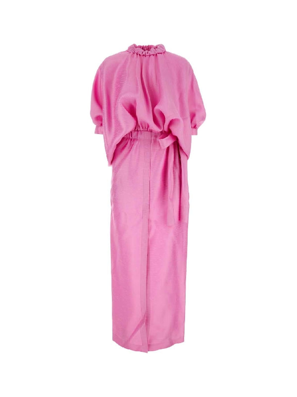 Silk Gazar Cocoon Long Dress