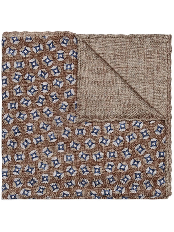 Allover Pattern Silk Scarf