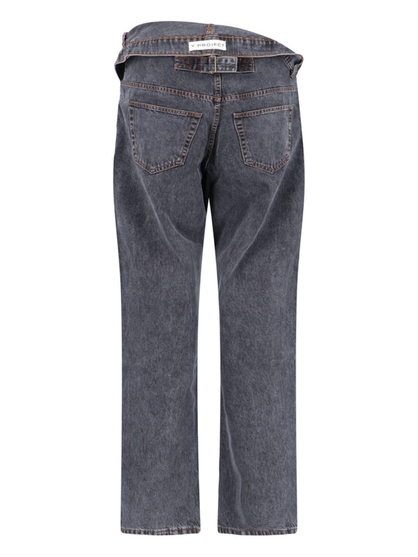 Evergreen Asymmetric Waist Denim Pants