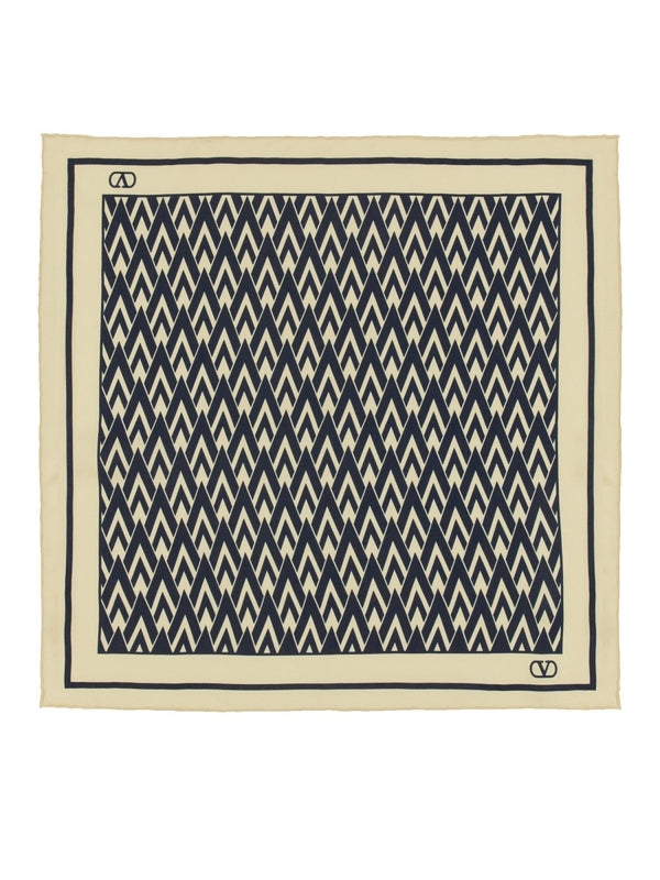 Valentino Blue Silk Mufflers